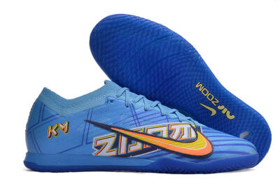 Men's Nike Air Zoom Mercurial Vapor 15 Elite IC Indoor & Futsal Low-Tops Football Shoes - Blue/Yellow/Black