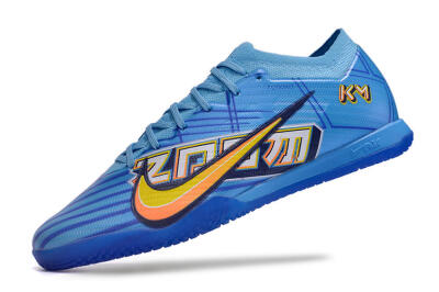 Men's Nike Air Zoom Mercurial Vapor 15 Elite IC Indoor & Futsal Low-Tops Football Shoes - Blue/Yellow/Black