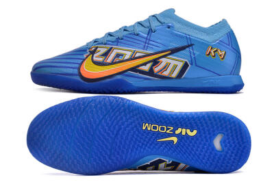 Men's Nike Air Zoom Mercurial Vapor 15 Elite IC Indoor & Futsal Low-Tops Football Shoes - Blue/Yellow/Black