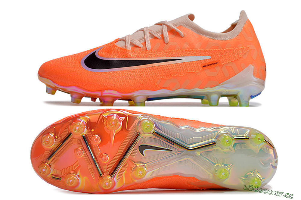 Men's Nike Phantom GX Elite AG Artificial Grass Low-Tops Football Boots - Orange/Black/White 1