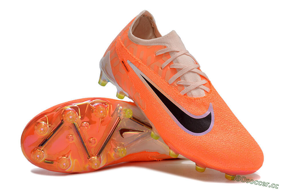 Men's Nike Phantom GX Elite AG Artificial Grass Low-Tops Football Boots - Orange/Black/White 3