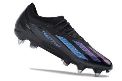 Men's Adidas X Crazyfast.1 SG Soft Ground Low-Tops Football Boots - Black/Purple