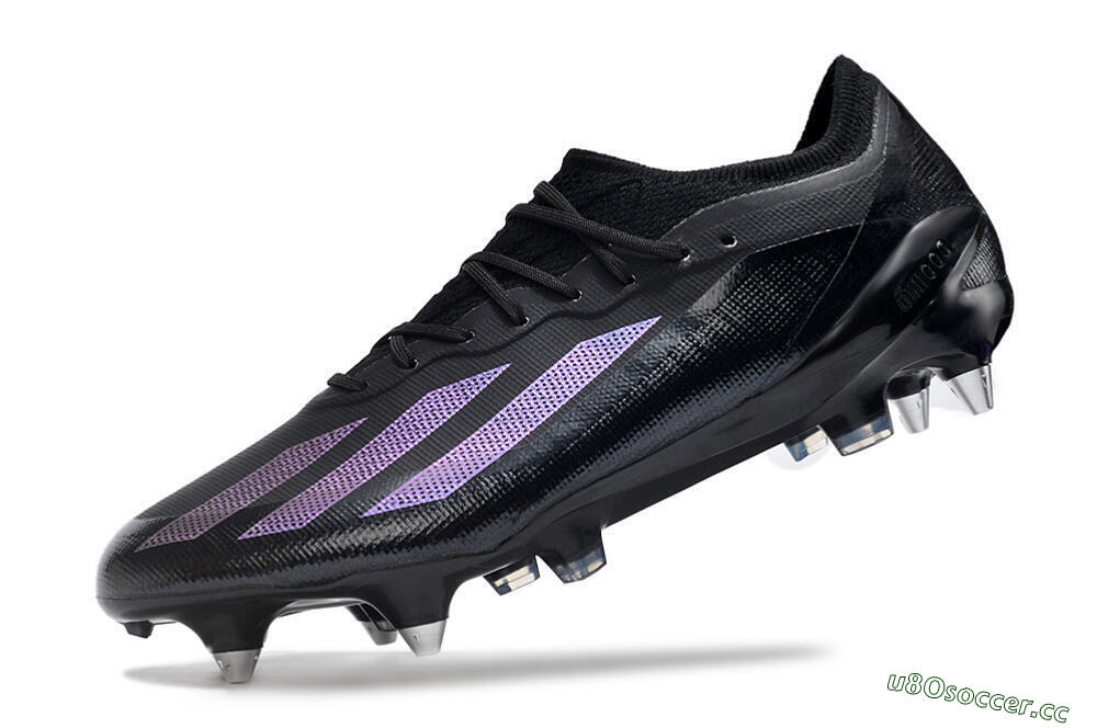 Men's Adidas X Crazyfast.1 SG Soft Ground Low-Tops Football Boots - Black/Purple 5