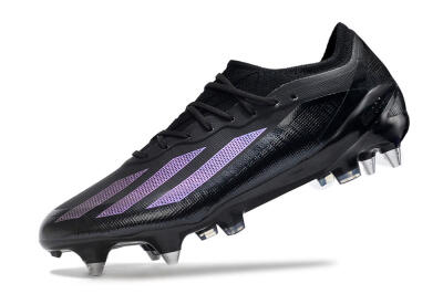 Men's Adidas X Crazyfast.1 SG Soft Ground Low-Tops Football Boots - Black/Purple