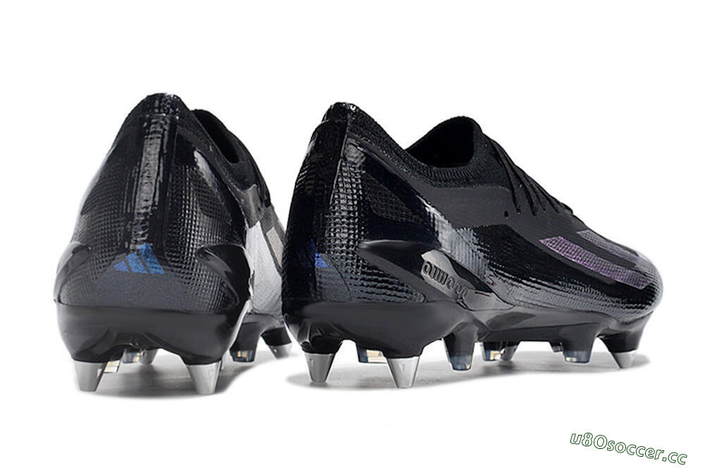 Men's Adidas X Crazyfast.1 SG Soft Ground Low-Tops Football Boots - Black/Purple 6