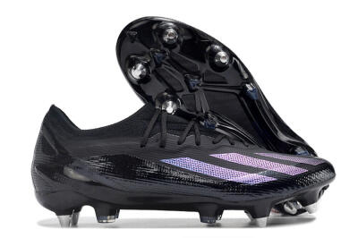 Men's Adidas X Crazyfast.1 SG Soft Ground Low-Tops Football Boots - Black/Purple