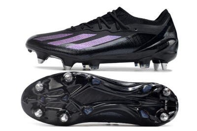 Men's Adidas X Crazyfast.1 SG Soft Ground Low-Tops Football Boots - Black/Purple