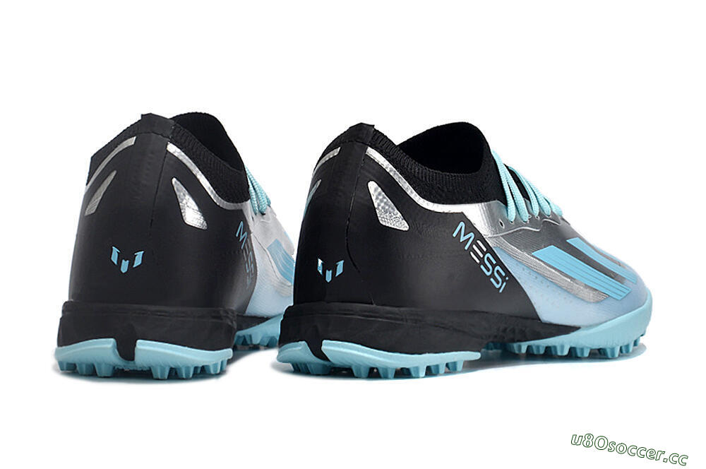 Men's Adidas X Crazyfast.1 TF Artificial Turf Low-Tops Football Shoes - Blue/Silver/Black 6