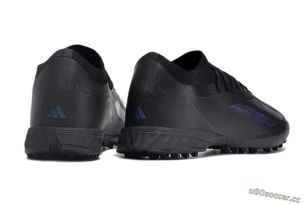 Men's Adidas X Crazyfast.1 TF Artificial Turf Low-Tops Football Shoes - Black/Purple 6