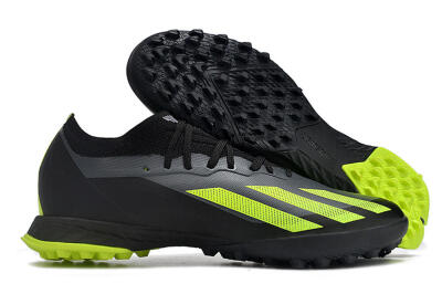 Men's Adidas X Crazyfast.1 TF Artificial Turf Low-Tops Football Shoes - Black/Yellow