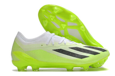 Men's Adidas X Crazyfast.1 Messi FG Firm Ground Low-Tops Football Boots - Green/Black/White