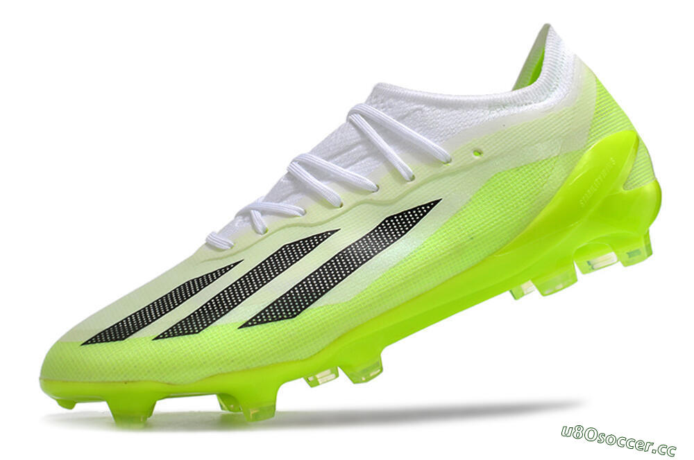 Men's Adidas X Crazyfast.1 Messi FG Firm Ground Low-Tops Football Boots - Green/Black/White 5