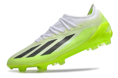 Men's Adidas X Crazyfast.1 Messi FG Firm Ground Low-Tops Football Boots - Green/Black/White