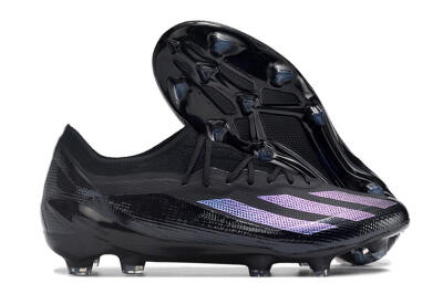 Men's Adidas X Crazyfast.1 FG Firm Ground Low-Tops Football Boots - Black/Purple