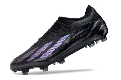 Men's Adidas X Crazyfast.1 FG Firm Ground Low-Tops Football Boots - Black/Purple