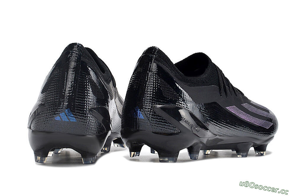 Men's Adidas X Crazyfast.1 FG Firm Ground Low-Tops Football Boots - Black/Purple 6