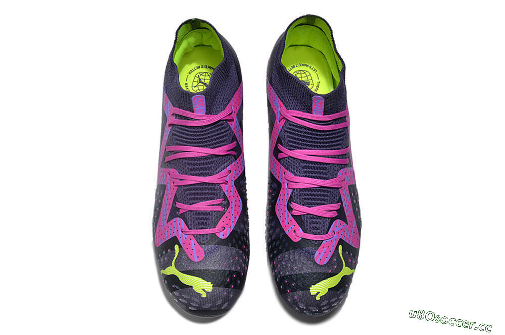 Men's Puma Future Ultimate FG Firm Ground Low-Tops Football Boots - Purple/Pink/Green 7