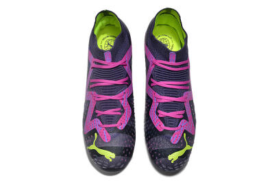 Men's Puma Future Ultimate FG Firm Ground Low-Tops Football Boots - Purple/Pink/Green