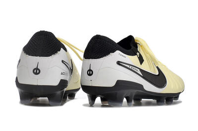 Men's NikeTiempo Legend 10 Elite FG Firm Ground Low-Tops Football Boots - Yellow/Black/White