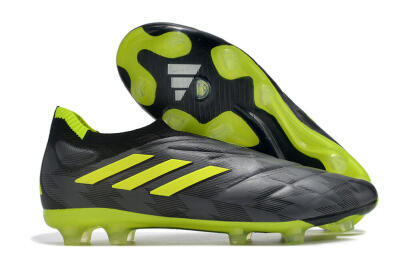 Men's Adidas Copa Pure+ FG Firm Ground Low-Tops Football Boots - Black/Green