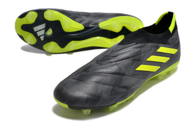 Men's Adidas Copa Pure+ FG Firm Ground Low-Tops Football Boots - Black/Green