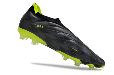 Men's Adidas Copa Pure+ FG Firm Ground Low-Tops Football Boots - Black/Green