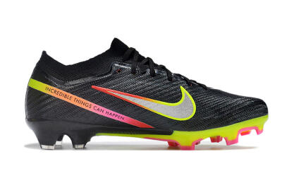 Unisex Nike Air Zoom Mercurial Vapor 15 Elite FG Firm Ground Low-Tops Football Boots - Black/Silver/Green/Red