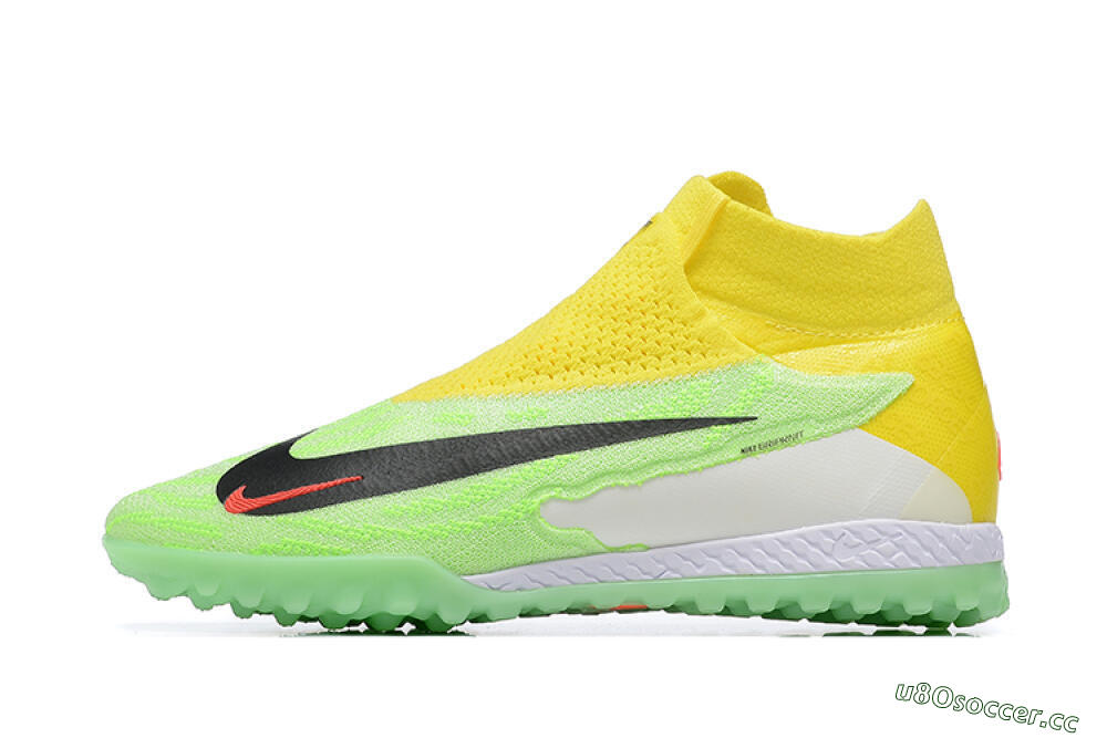 Men's Nike Phantom GX Elite TF Artificial Turf High-Tops Football Shoes - Yellow/Green/Black/Red/White 0