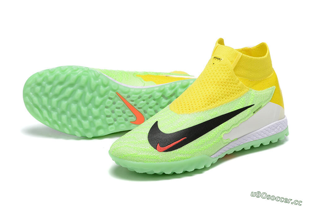 Men's Nike Phantom GX Elite TF Artificial Turf High-Tops Football Shoes - Yellow/Green/Black/Red/White 3