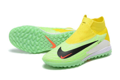 Men's Nike Phantom GX Elite TF Artificial Turf High-Tops Football Shoes - Yellow/Green/Black/Red/White