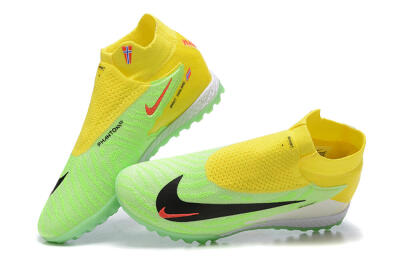 Men's Nike Phantom GX Elite TF Artificial Turf High-Tops Football Shoes - Yellow/Green/Black/Red/White