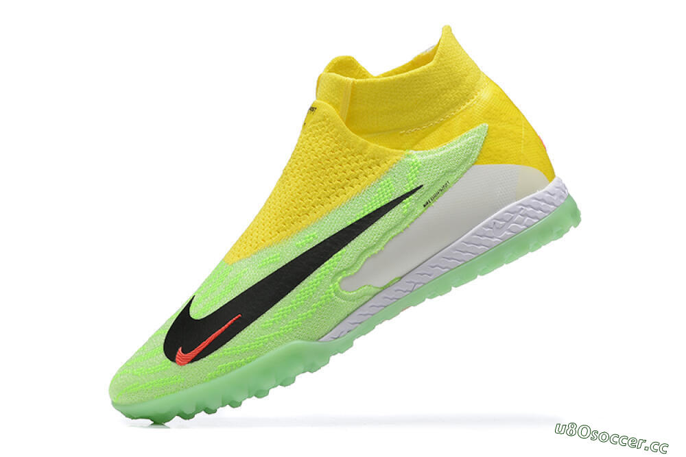Men's Nike Phantom GX Elite TF Artificial Turf High-Tops Football Shoes - Yellow/Green/Black/Red/White 8