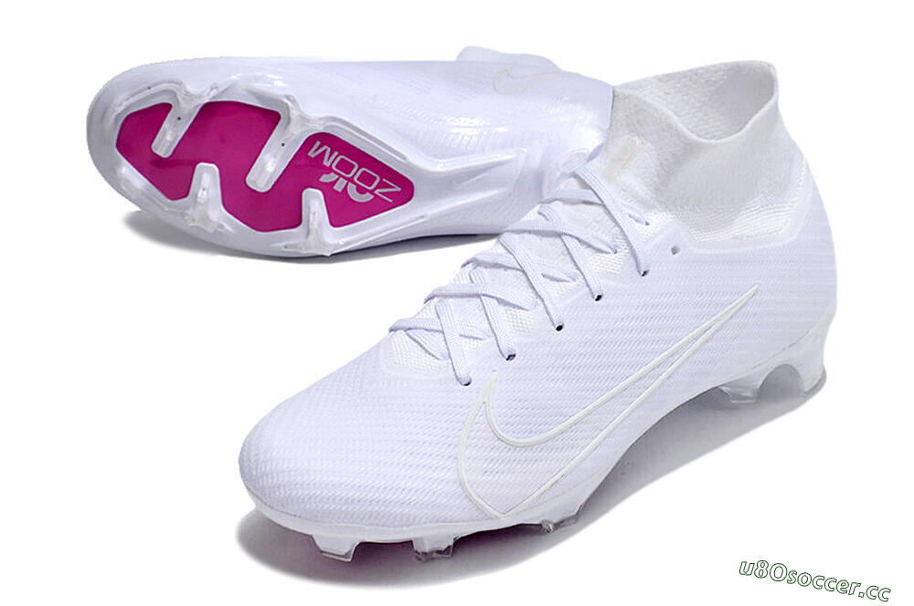Unisex Nike Air Zoom Mercurial Superfly 9 Elite Change Color In Sunlight FG Firm Ground High-Tops Football Boots - White/Purple 3