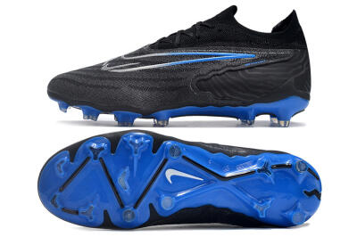 Men's Nike Phantom GX Elite FG Firm Ground Low-Tops Football Boots - Black/Grey/Blue