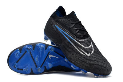 Men's Nike Phantom GX Elite FG Firm Ground Low-Tops Football Boots - Black/Grey/Blue