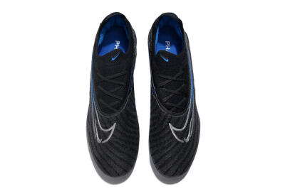 Men's Nike Phantom GX Elite FG Firm Ground Low-Tops Football Boots - Black/Grey/Blue