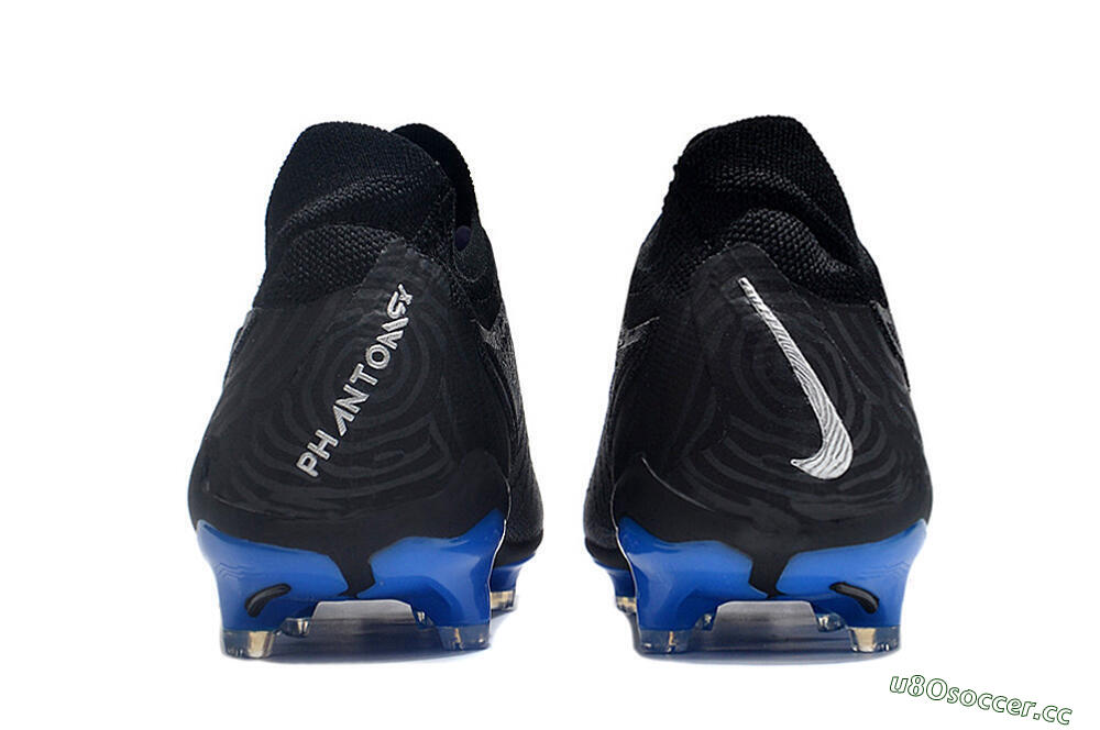 Men's Nike Phantom GX Elite FG Firm Ground Low-Tops Football Boots - Black/Grey/Blue 5