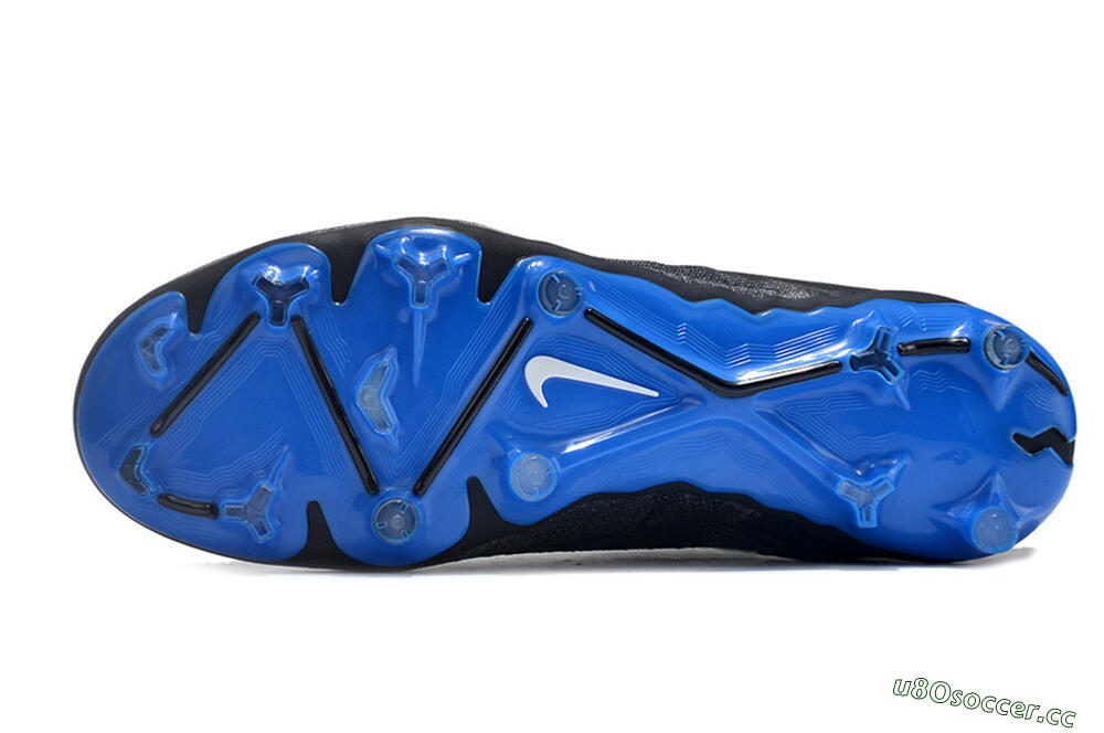 Men's Nike Phantom GX Elite FG Firm Ground Low-Tops Football Boots - Black/Grey/Blue 6