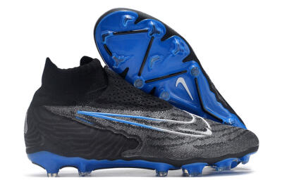 Men's Nike Phantom GX Elite DF Link FG Firm Ground High-Tops Football Boots - Grey/Black/Blue