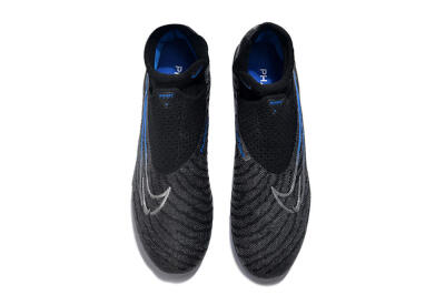 Men's Nike Phantom GX Elite DF Link FG Firm Ground High-Tops Football Boots - Grey/Black/Blue