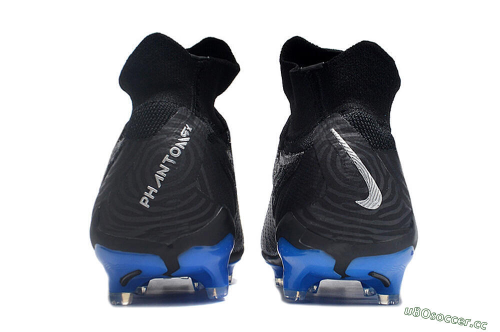 Men's Nike Phantom GX Elite DF Link FG Firm Ground High-Tops Football Boots - Grey/Black/Blue 5