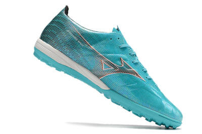Men's Mizuno Alpha Made in Japan TF Artificial Turf Low-Tops Football Shoes - Blue/Orange/White