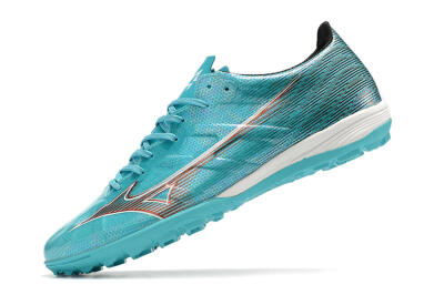 Men's Mizuno Alpha Made in Japan TF Artificial Turf Low-Tops Football Shoes - Blue/Orange/White
