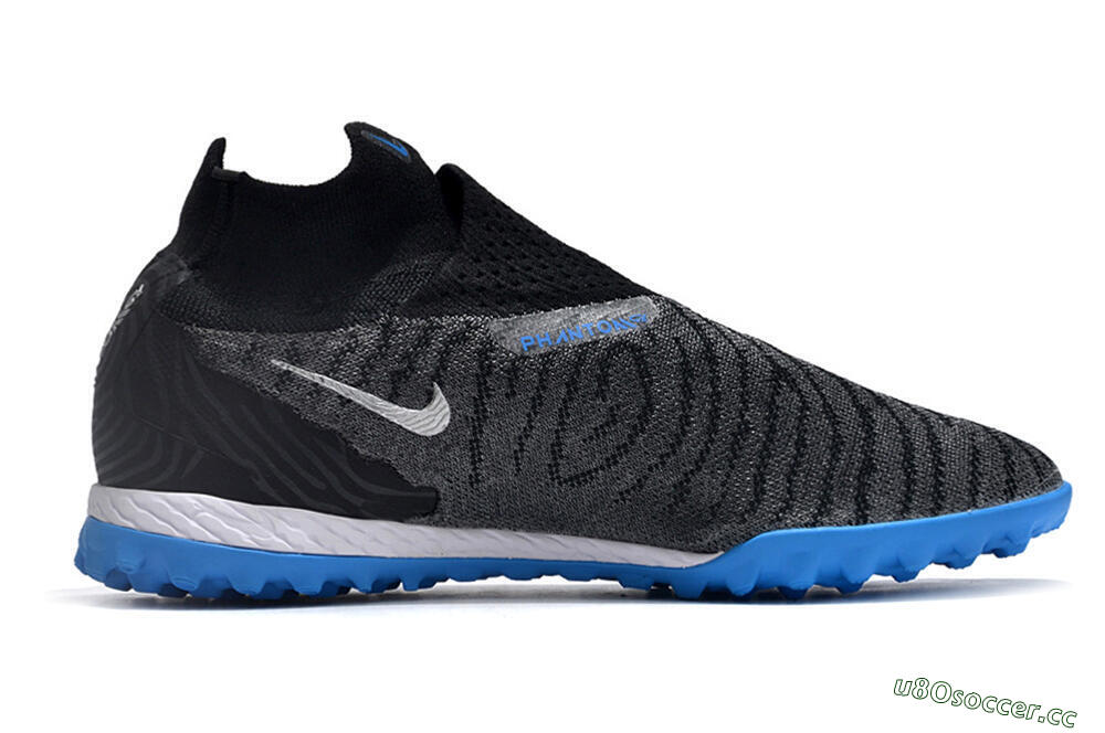 Unisex Nike Phantom GX Elite DF Link TF Artificial Turf High-Tops Football Shoes - Black/Blue/White 7