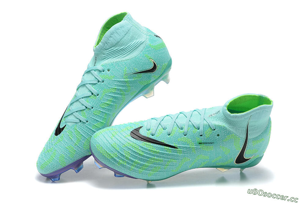 Men's Nike Phantom Luna Elite FG Firm Ground High-Tops Football Shoes - Green/Yellow/Black 5