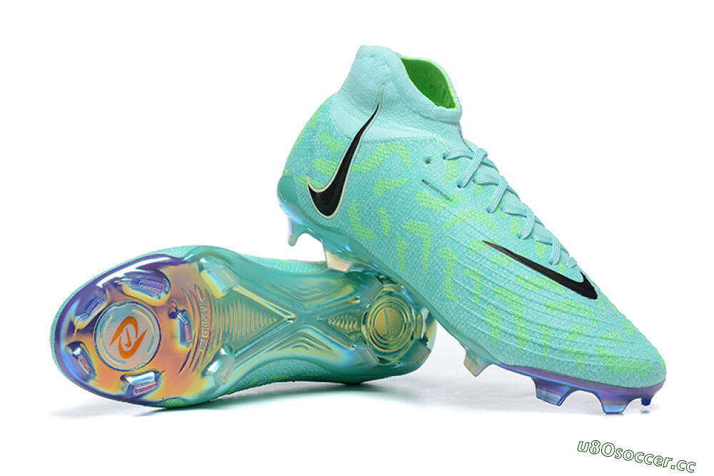 Men's Nike Phantom Luna Elite FG Firm Ground High-Tops Football Shoes - Green/Yellow/Black 4