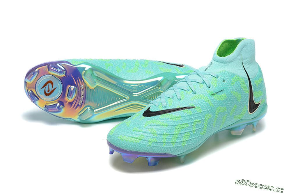 Men's Nike Phantom Luna Elite FG Firm Ground High-Tops Football Shoes - Green/Yellow/Black 3