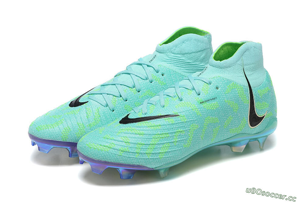 Men's Nike Phantom Luna Elite FG Firm Ground High-Tops Football Shoes - Green/Yellow/Black 9