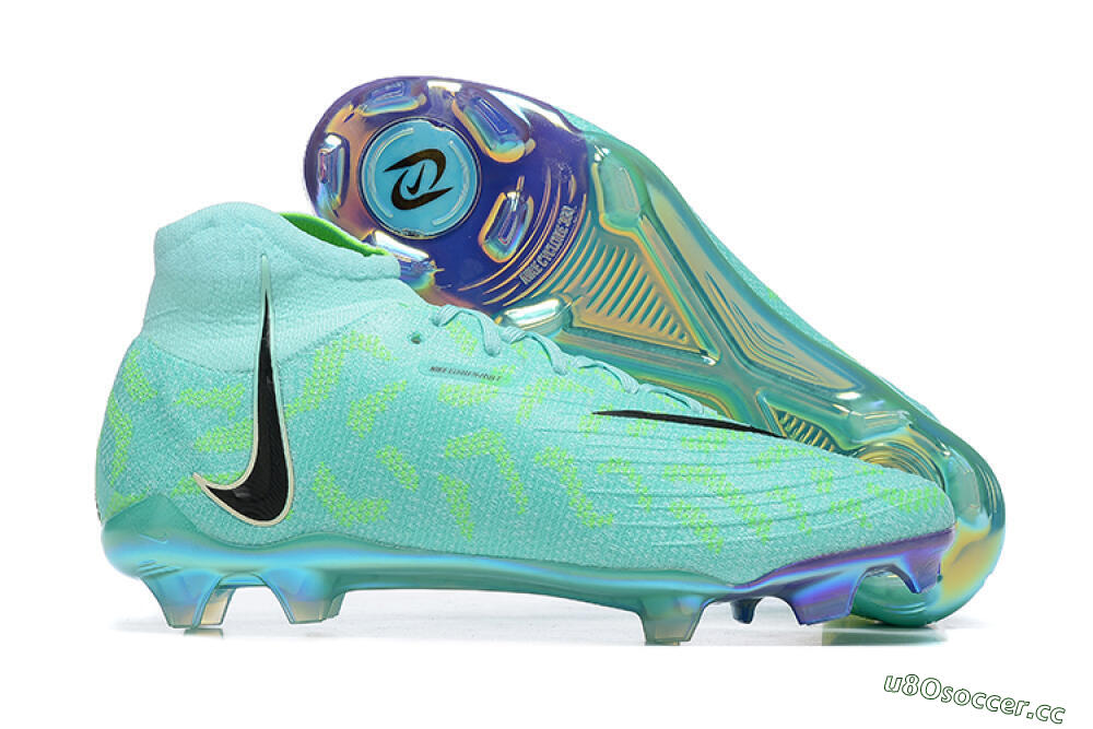 Men's Nike Phantom Luna Elite FG Firm Ground High-Tops Football Shoes - Green/Yellow/Black 2