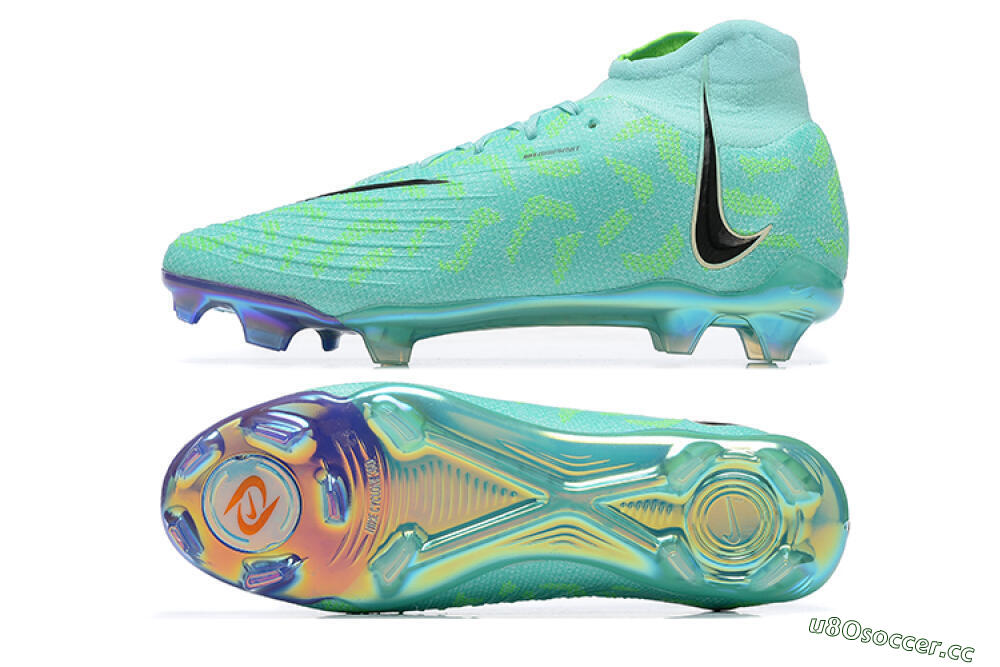 Men's Nike Phantom Luna Elite FG Firm Ground High-Tops Football Shoes - Green/Yellow/Black 1